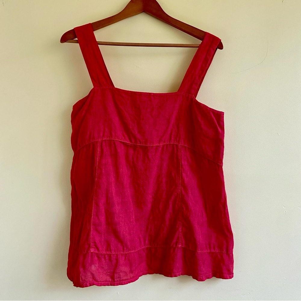 Red Linen Francesca Bettini Tank
